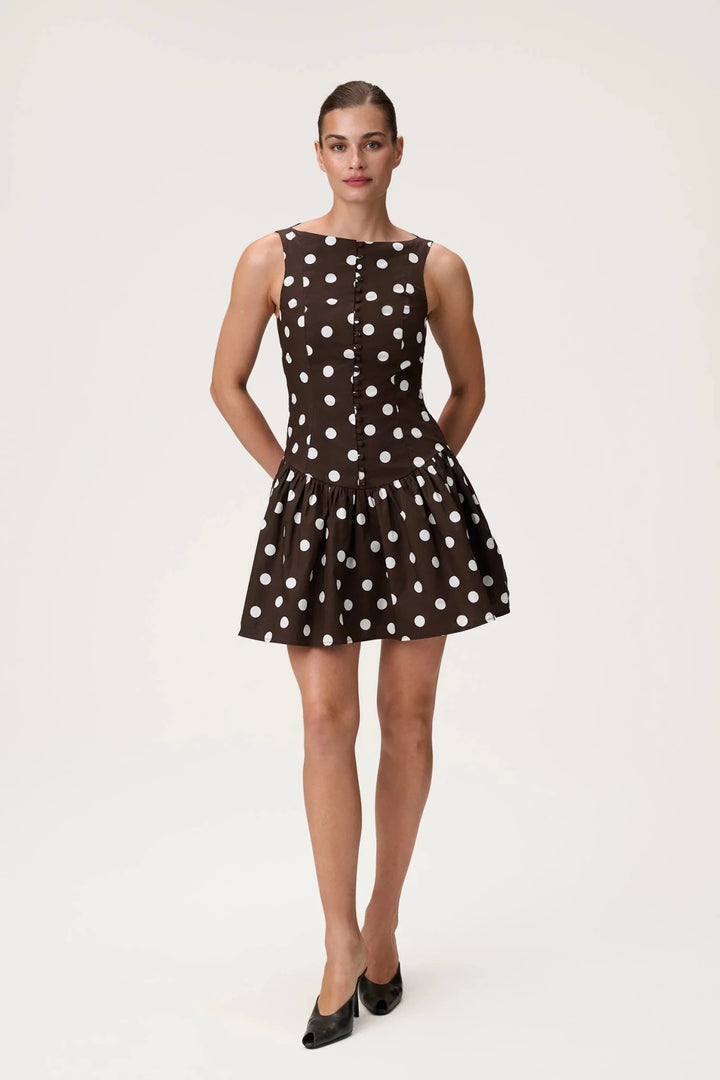 Sevilla Dress Small Brown Dot | Kjoler | Smuk