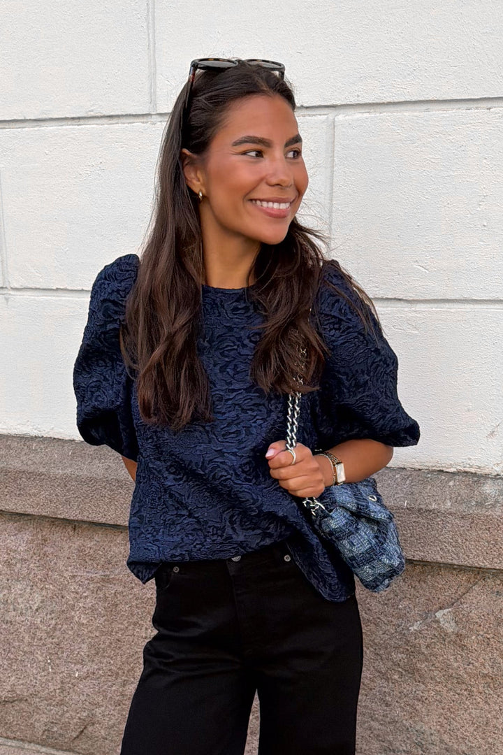 Shelly Blouse Navy Blue | Skjorter og bluser | Smuk