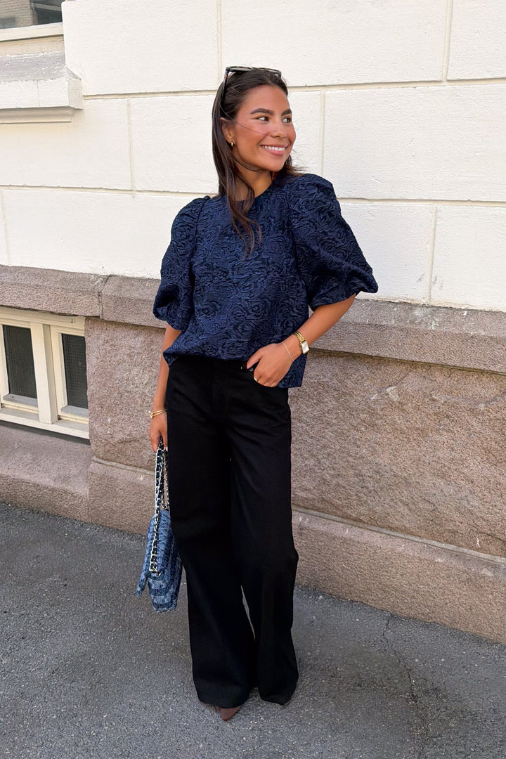 Shelly Blouse Navy Blue | Skjorter og bluser | Smuk