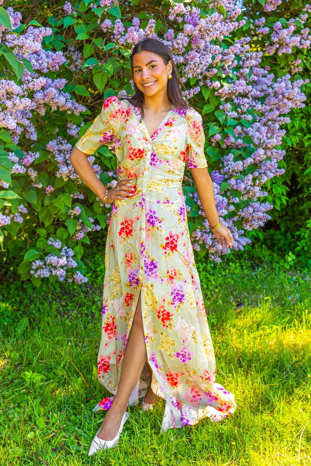 Shiny Button - Down Dress Vintage Bouquet | Kjoler | Smuk