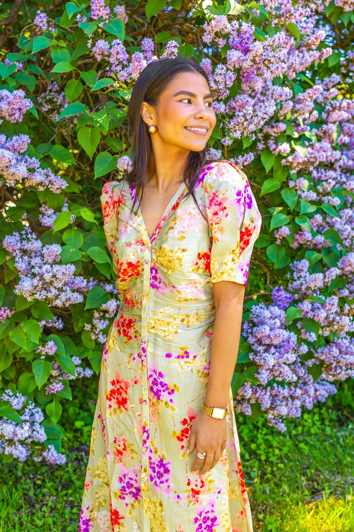 Shiny Button - Down Dress Vintage Bouquet | Kjoler | Smuk