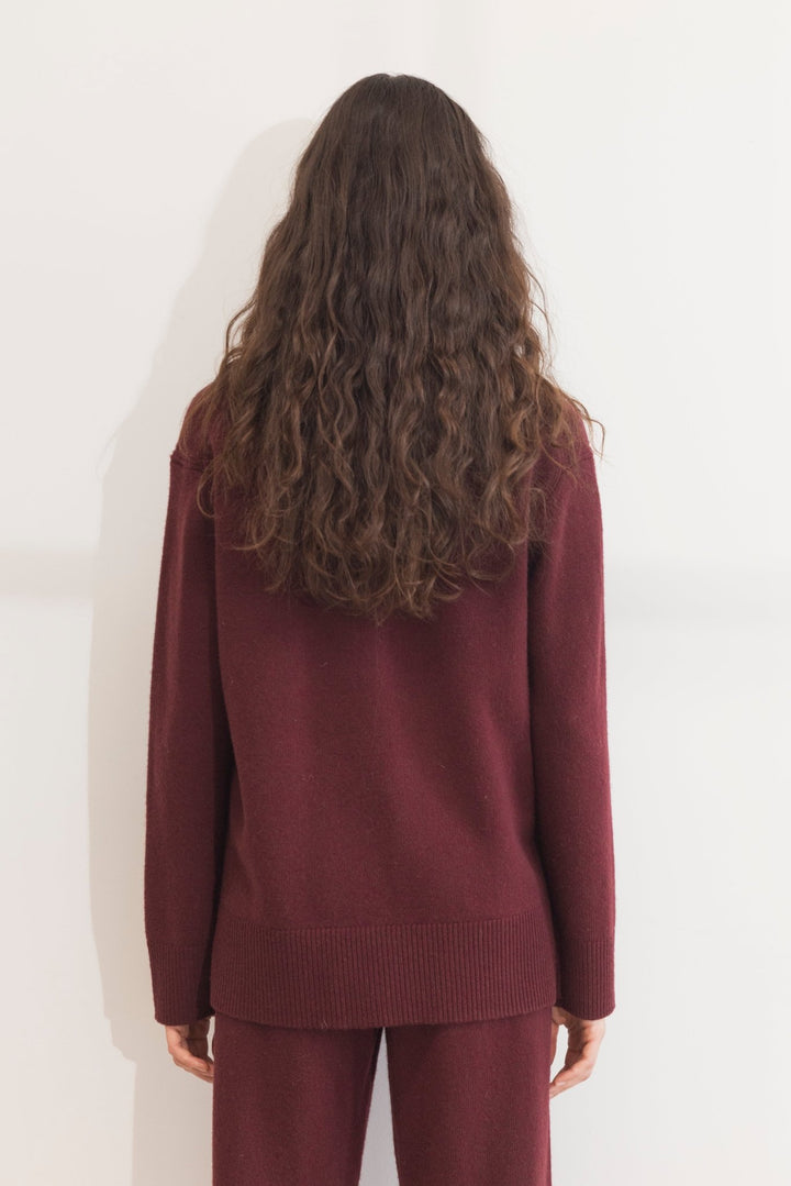 Shirley Knit Deep Plum | Genser | Smuk