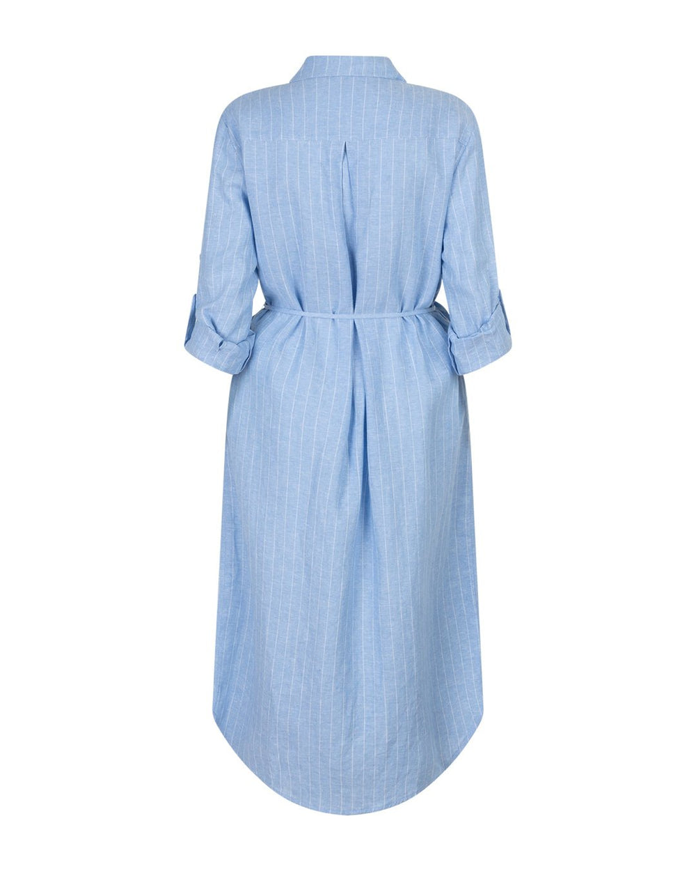 Shirtdress Linen/Visco Pinstripe Light Blue | Kjoler | Smuk
