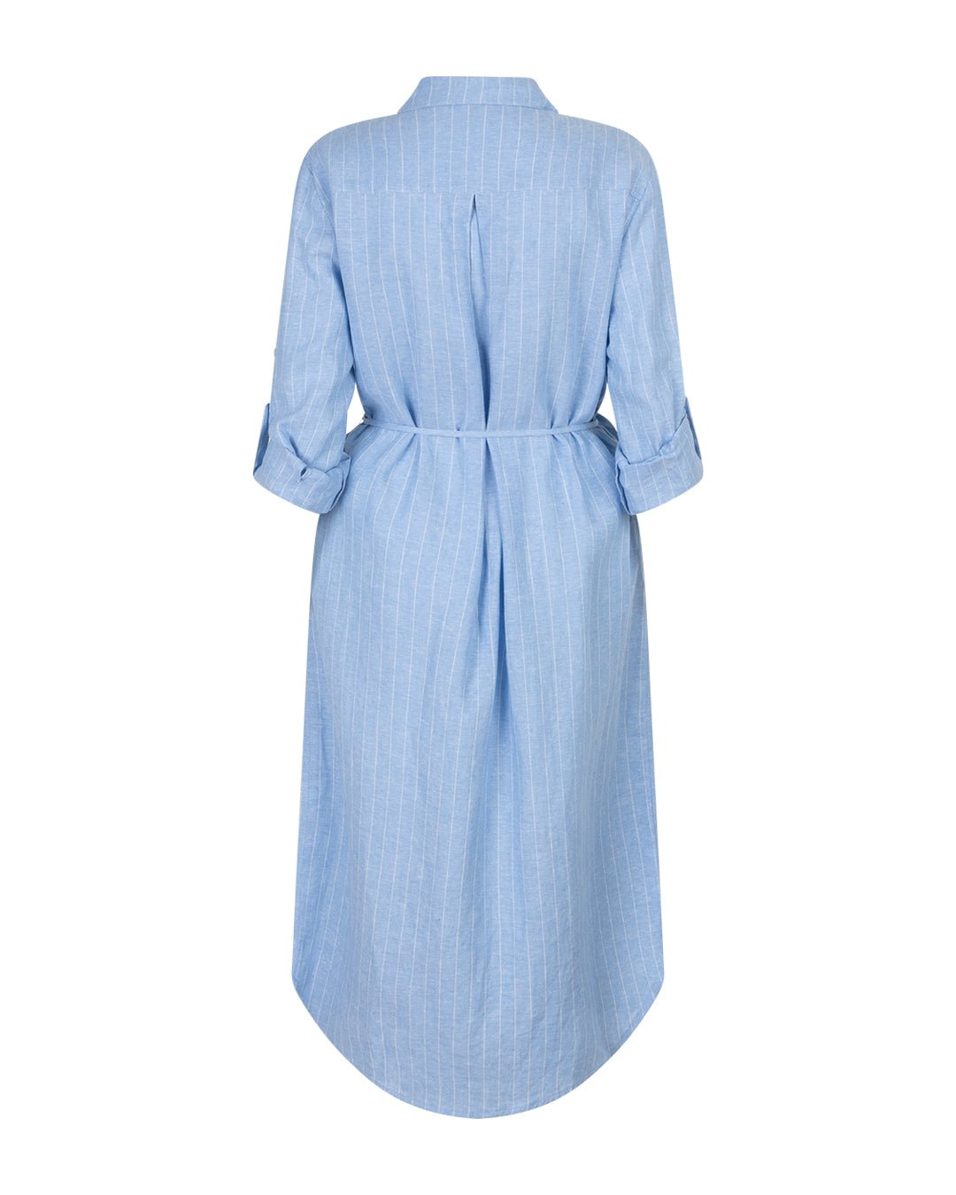 Shirtdress Linen/Visco Pinstripe Light Blue | Kjoler | Smuk