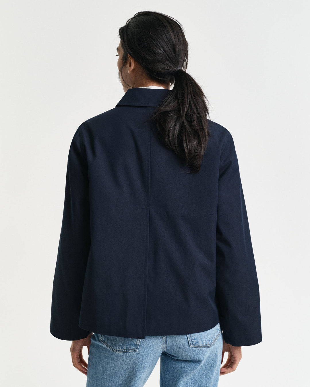 Short Cotton Car Coat Evening Blue | Yttertøy | Smuk - Dameklær på nett