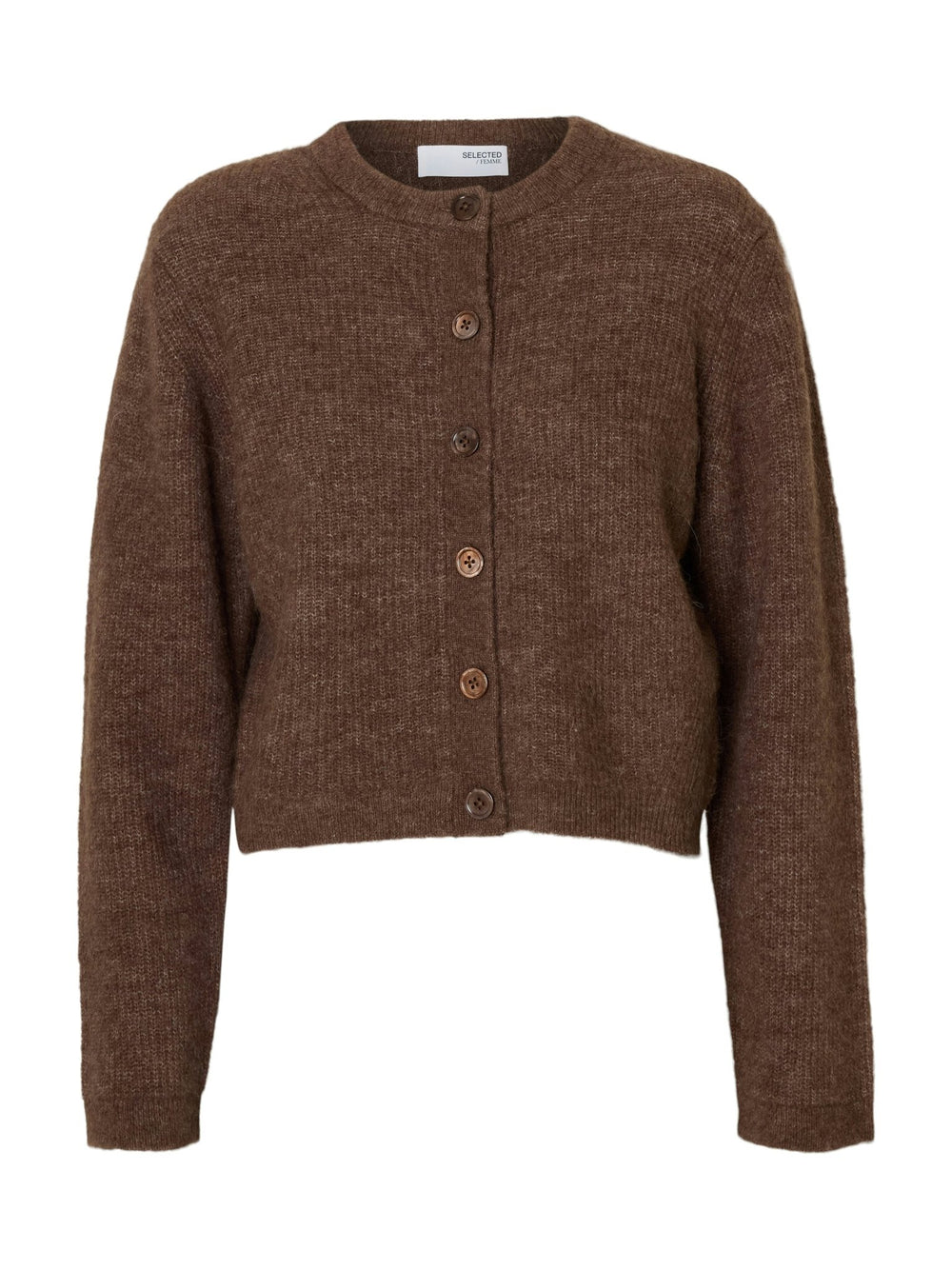 Sia Ras Ls Knit Cropped Cardigan Fungi | Genser | Smuk - Dameklær på nett