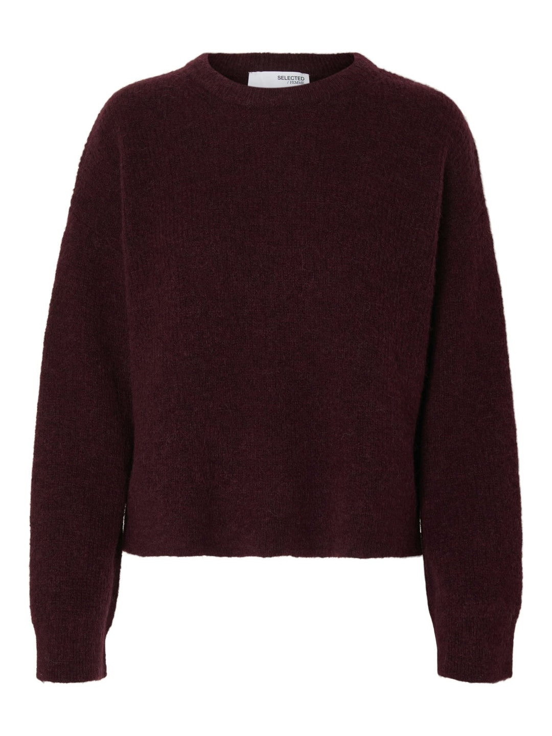 Sia Ras Ls Knit New O - Neck Fig Melange | Genser | Smuk - Dameklær på nett