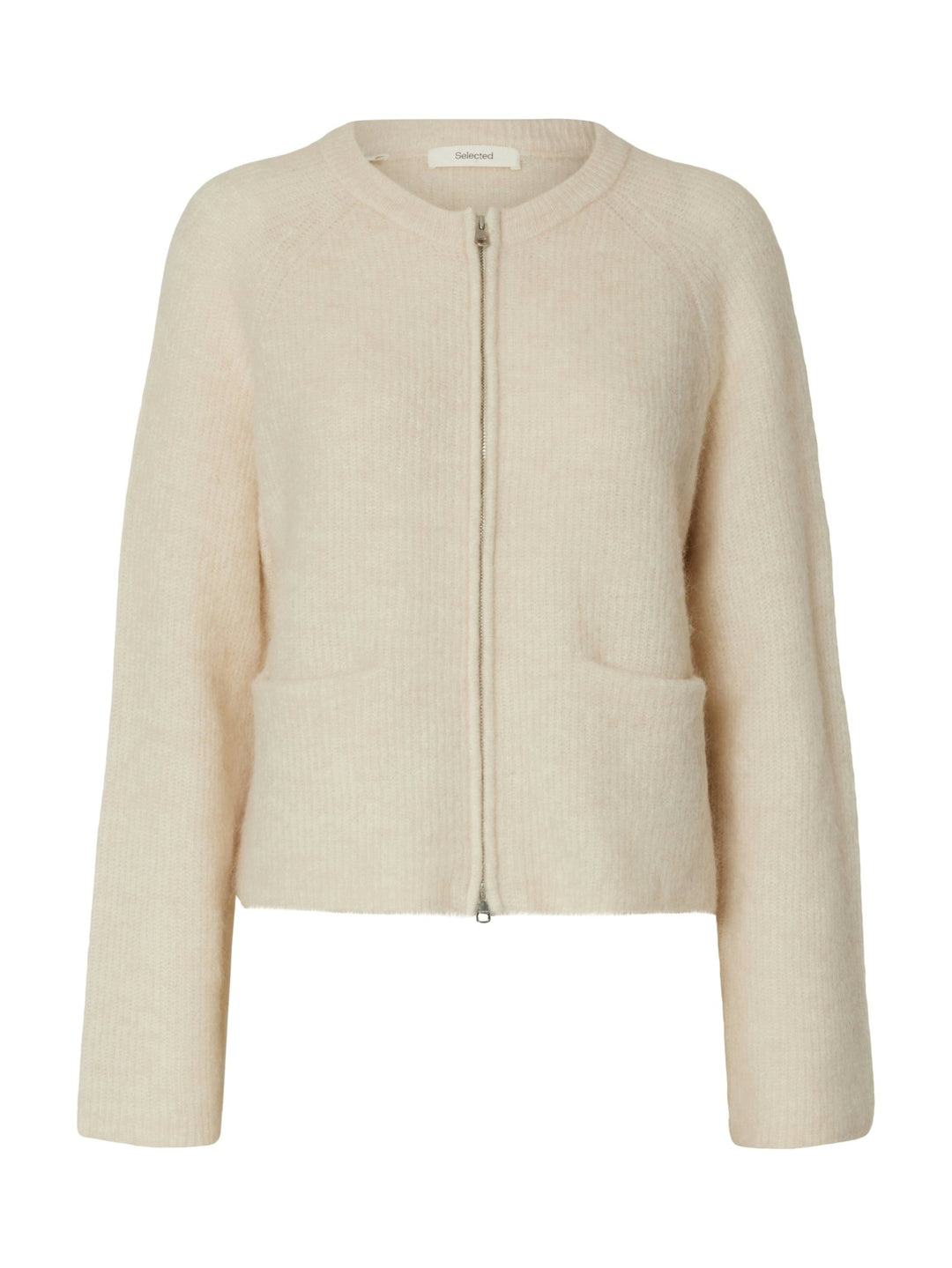 Sia Ras Ls Knit Short Cardigan Birch | Genser | Smuk