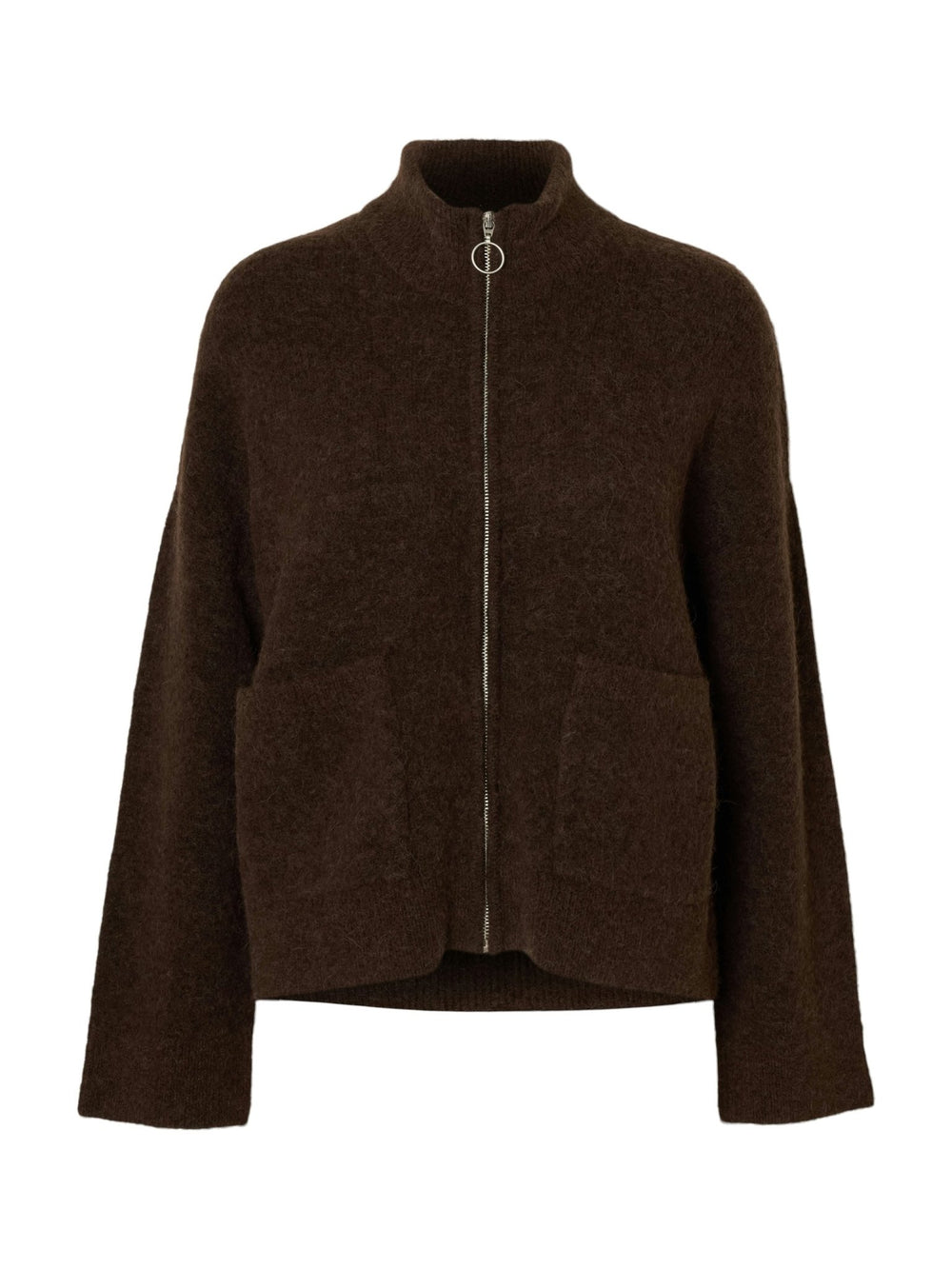 Sia Ras Ls Knit Zipper Cardigan Delicioso Melange | Genser | Smuk - Dameklær på nett