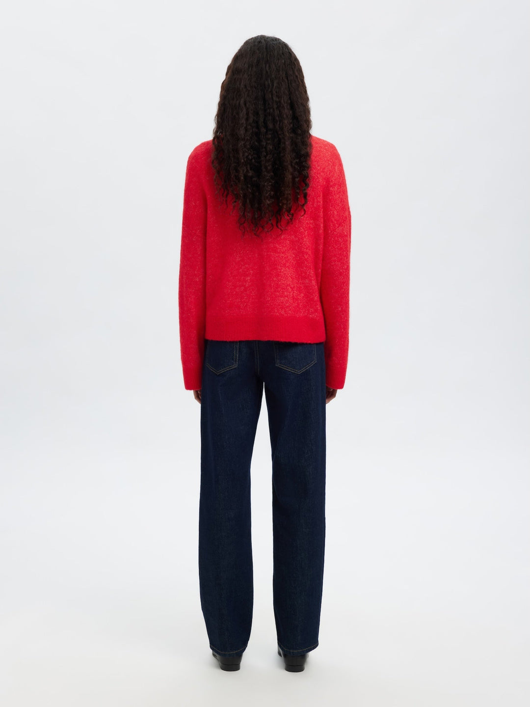 Sia Ras Ls Knit Zipper Cardigan Equestrian Red Melange | Genser | Smuk - Dameklær på nett