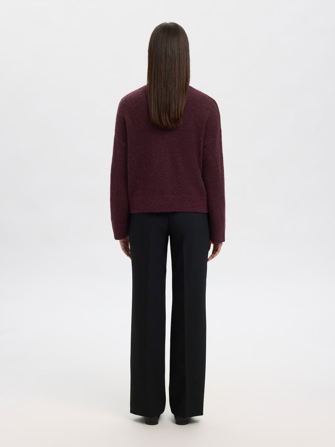 Sia Ras Ls Knit Zipper Cardigan Fig Melange | Genser | Smuk - Dameklær på nett