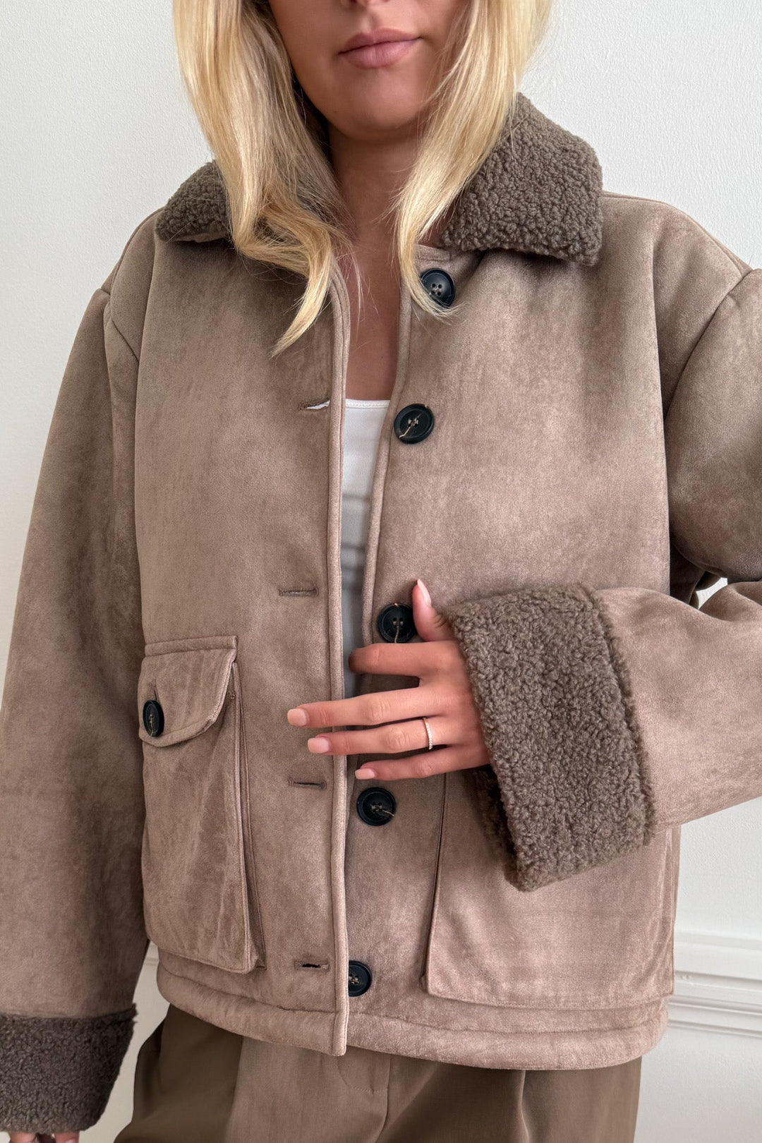 Sia Teddy Jacket Light Brown | Yttertøy | Smuk - Dameklær på nett