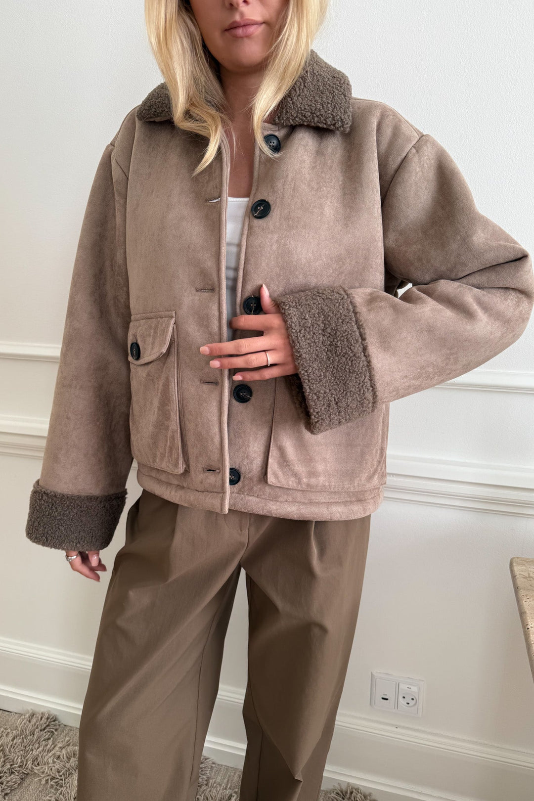 Sia Teddy Jacket Light Brown | Yttertøy | Smuk - Dameklær på nett