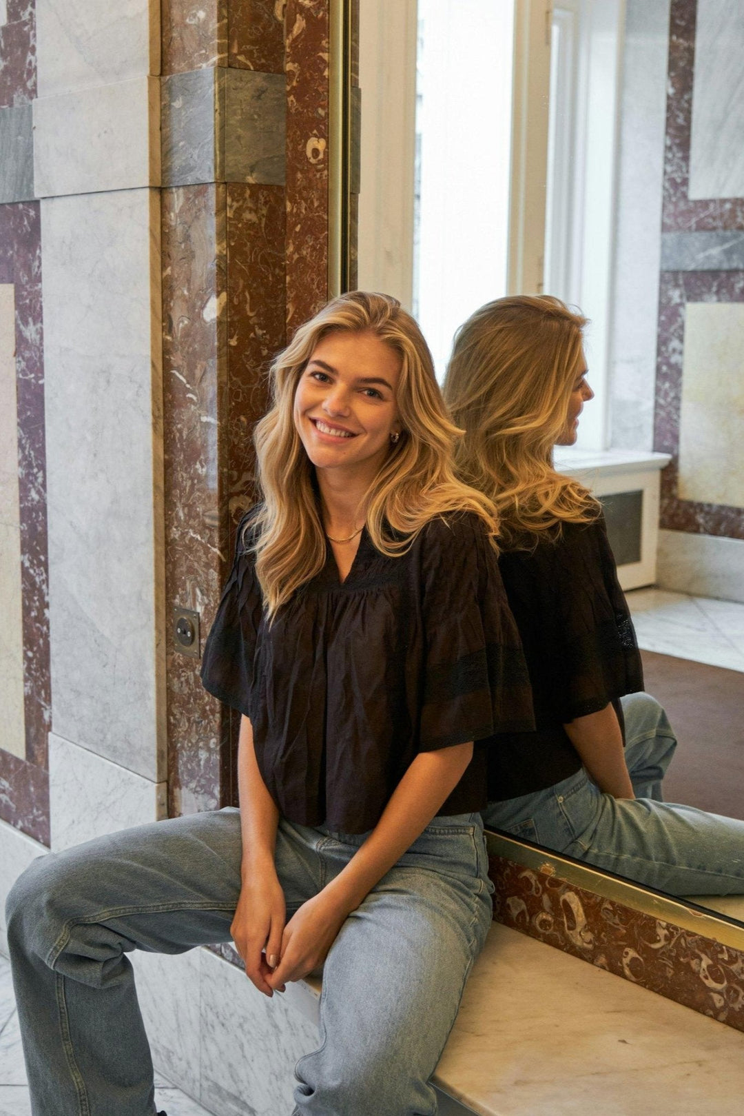 Siama S Voile Blouse Black | Skjorter og bluser | Smuk - Dameklær på nett