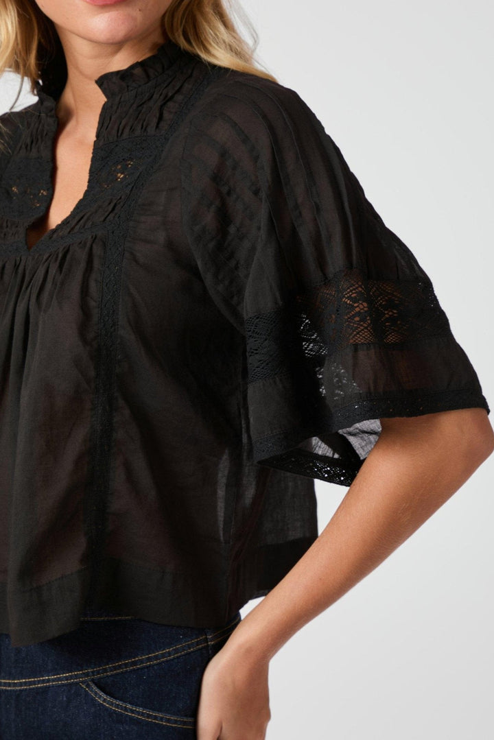 Siama S Voile Blouse Black | Skjorter og bluser | Smuk - Dameklær på nett
