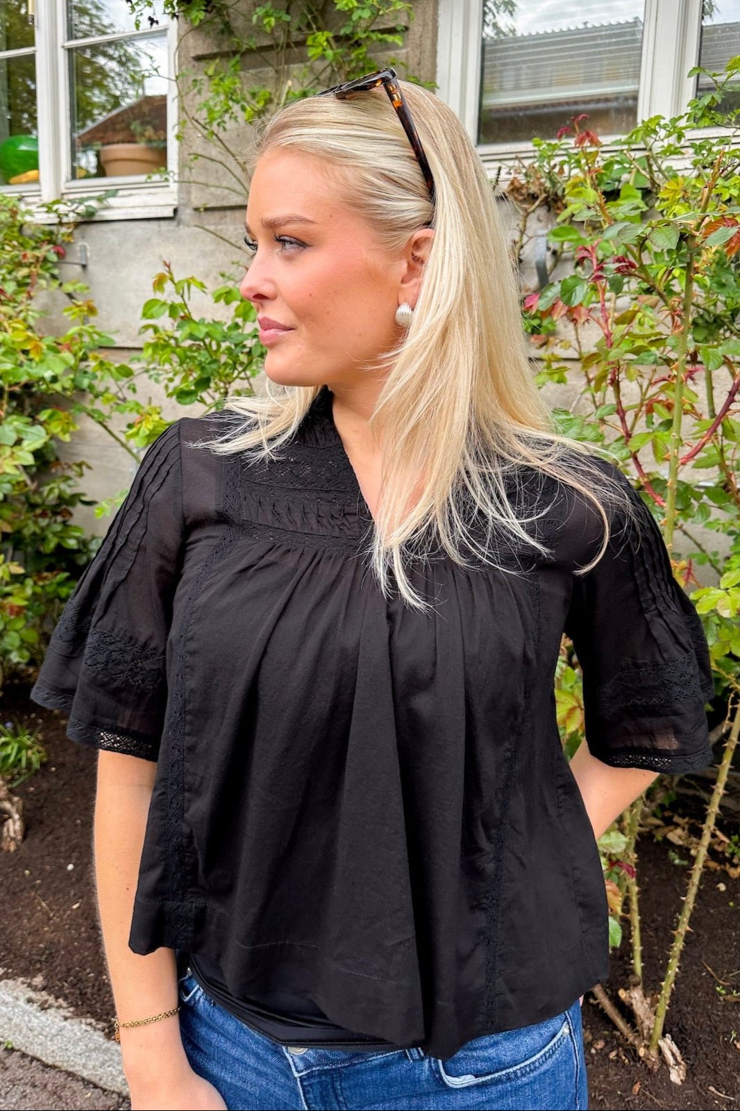 Siama S Voile Blouse Black | Skjorter og bluser | Smuk - Dameklær på nett