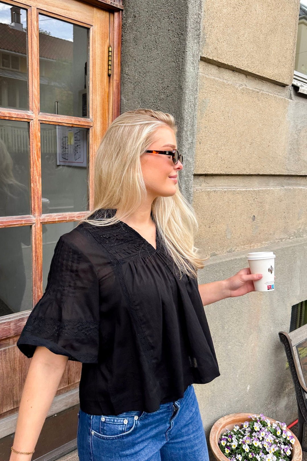 Siama S Voile Blouse Black | Skjorter og bluser | Smuk - Dameklær på nett