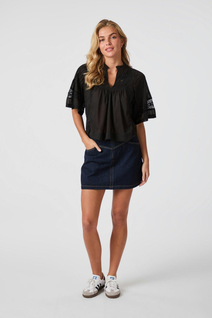 Siama S Voile Blouse Black | Skjorter og bluser | Smuk - Dameklær på nett