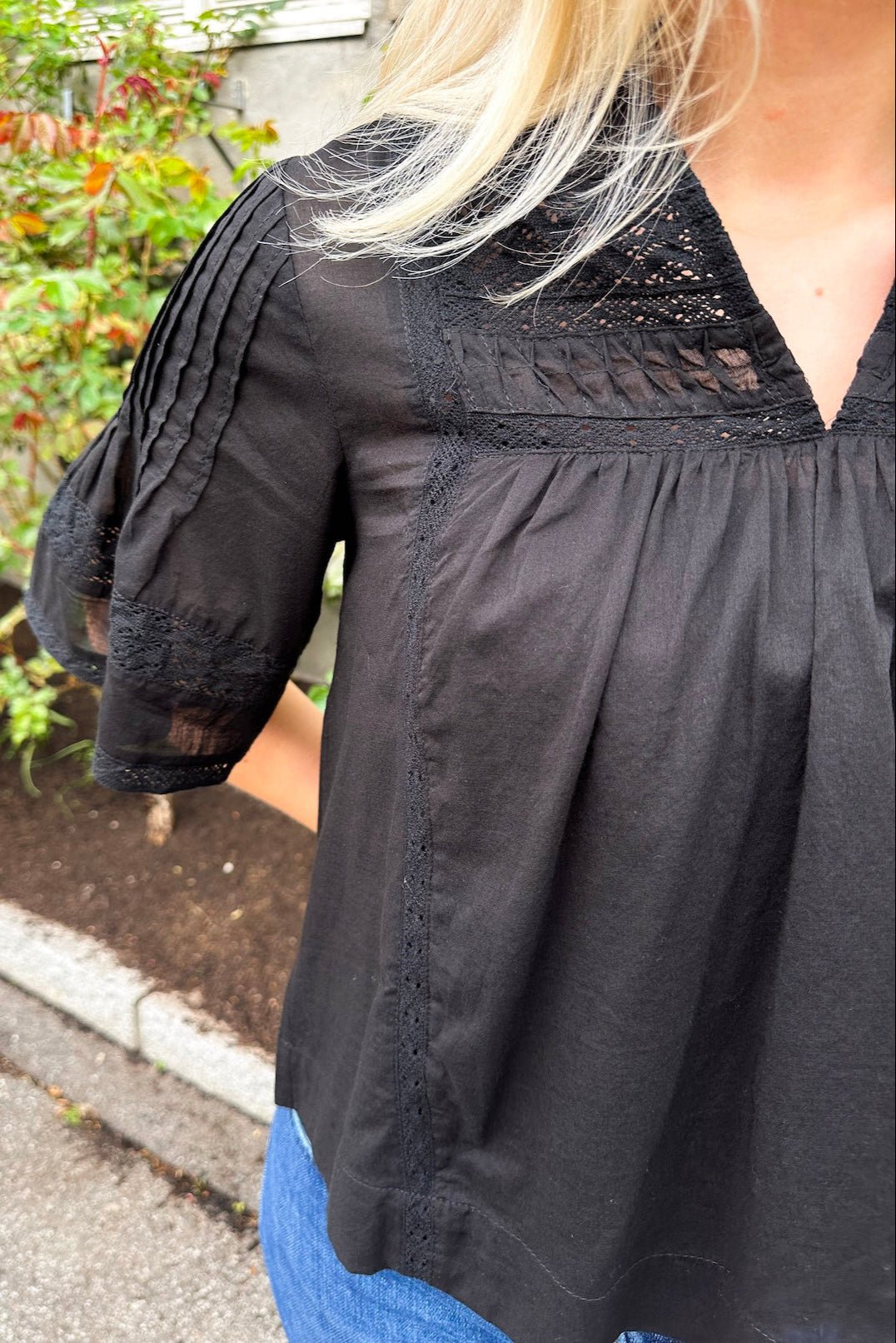 Siama S Voile Blouse Black | Skjorter og bluser | Smuk - Dameklær på nett