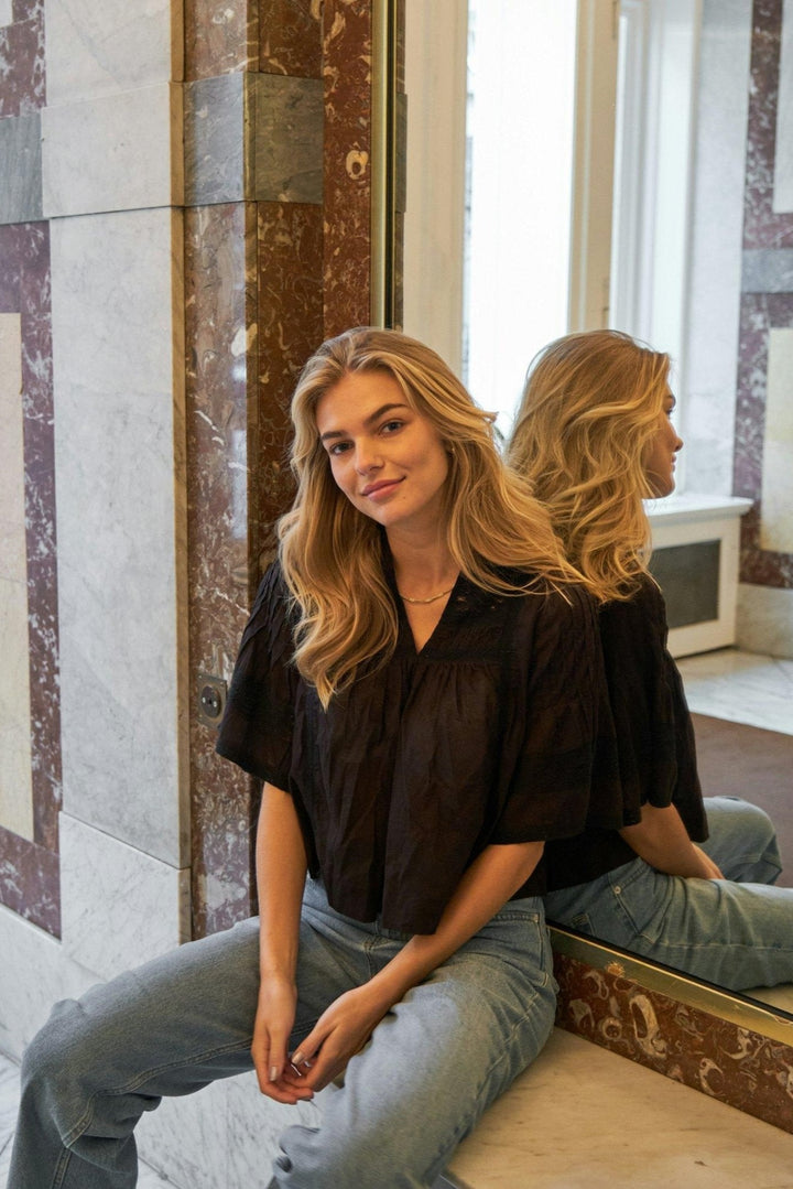 Siama S Voile Blouse Black | Skjorter og bluser | Smuk - Dameklær på nett