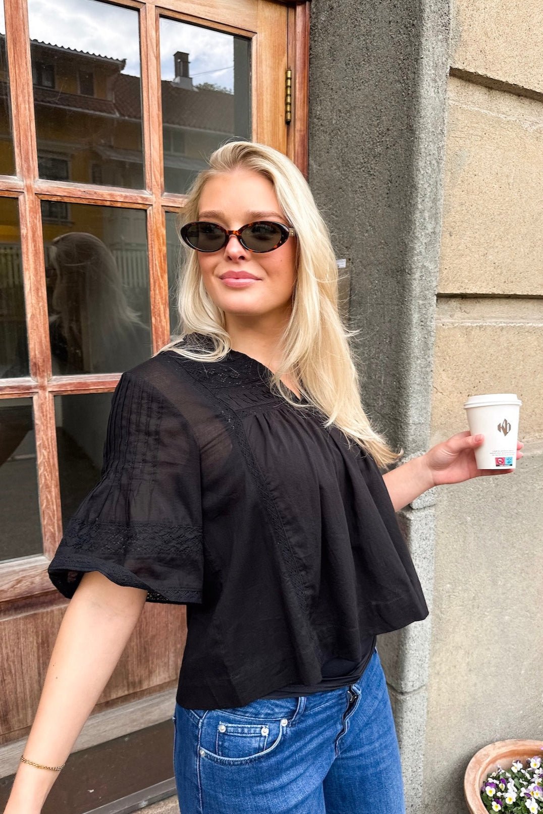 Siama S Voile Blouse Black | Skjorter og bluser | Smuk - Dameklær på nett