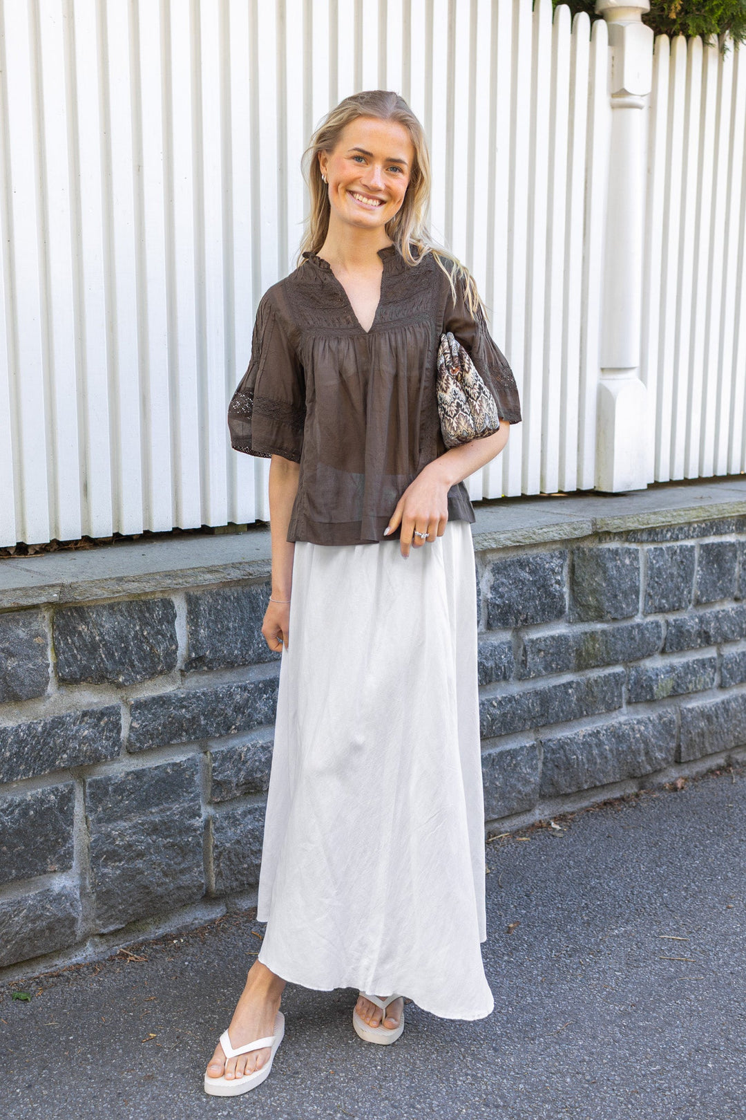 Siama S Voile Blouse Dark Brown | Skjorter og bluser | Smuk