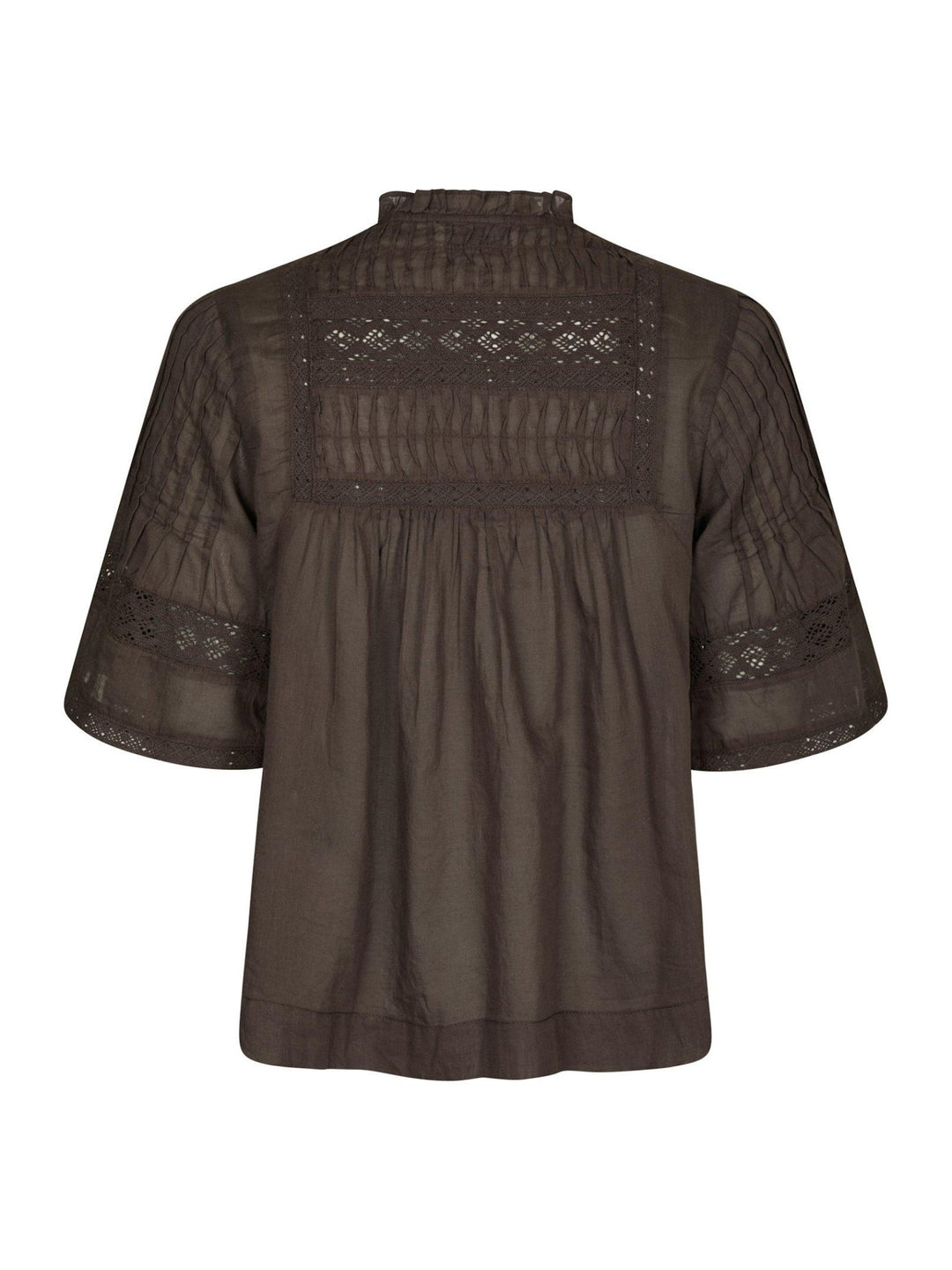 Siama S Voile Blouse Dark Brown | Skjorter og bluser | Smuk