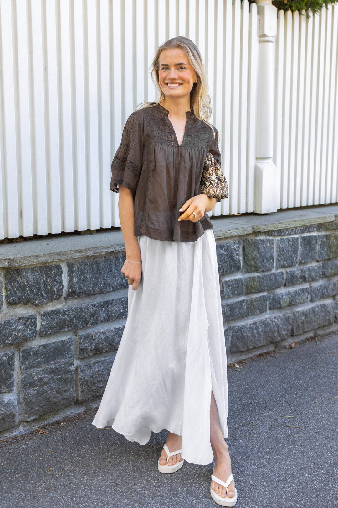 Siama S Voile Blouse Dark Brown | Skjorter og bluser | Smuk