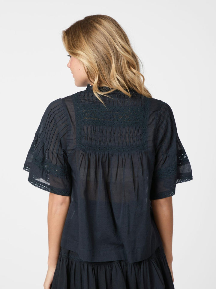 Siama S Voile Blouse Navy | Skjorter og bluser | Smuk - Dameklær på nett