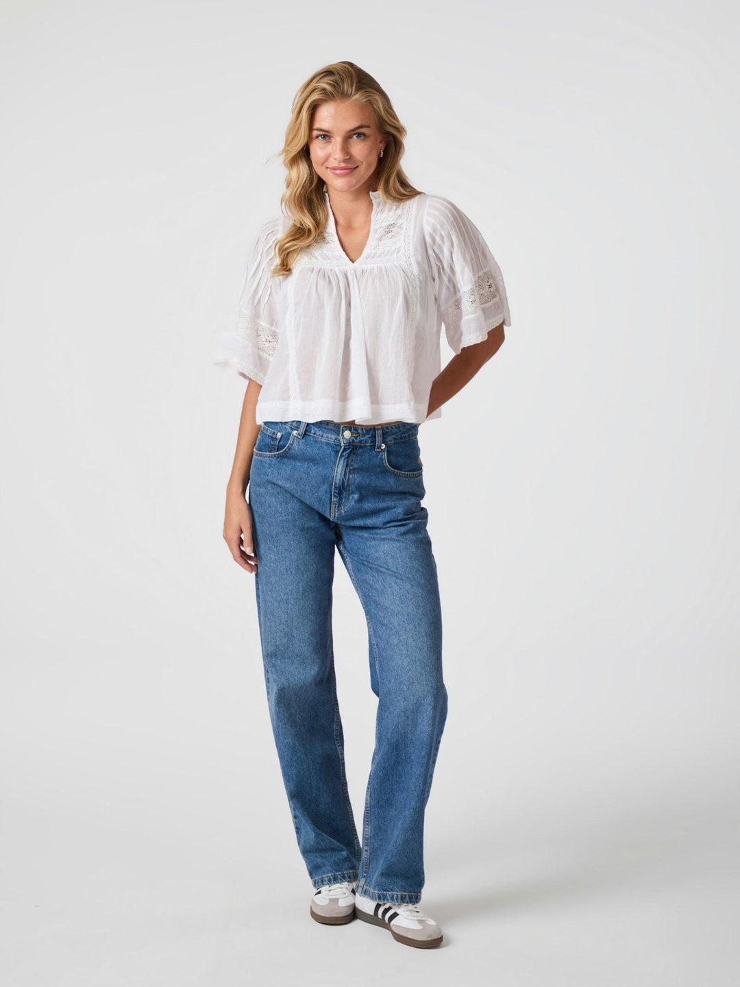 Siama S Voile Blouse White | Skjorter og bluser | Smuk - Dameklær på nett