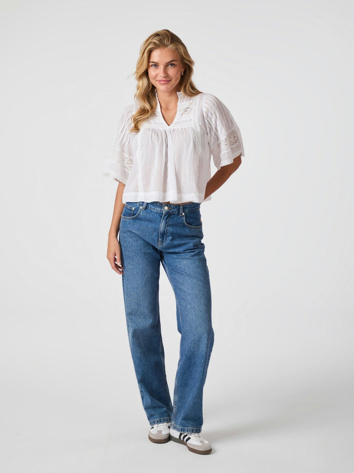Siama S Voile Blouse White | Skjorter og bluser | Smuk - Dameklær på nett