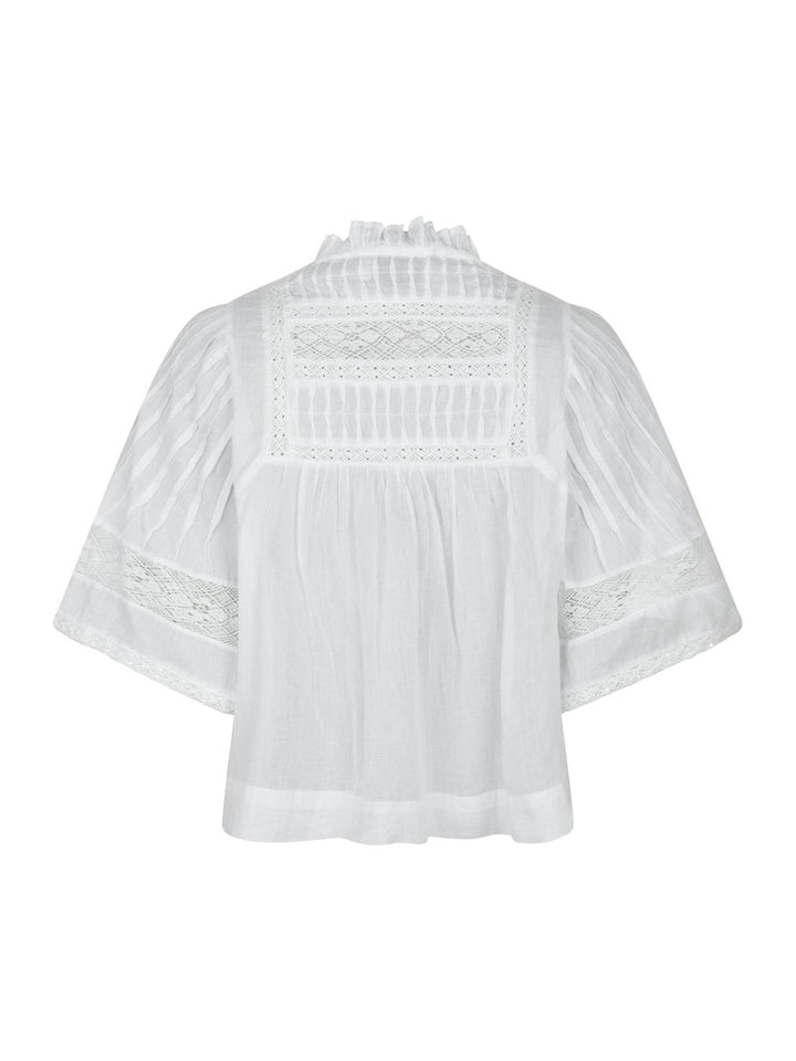 Siama S Voile Blouse White | Skjorter og bluser | Smuk - Dameklær på nett