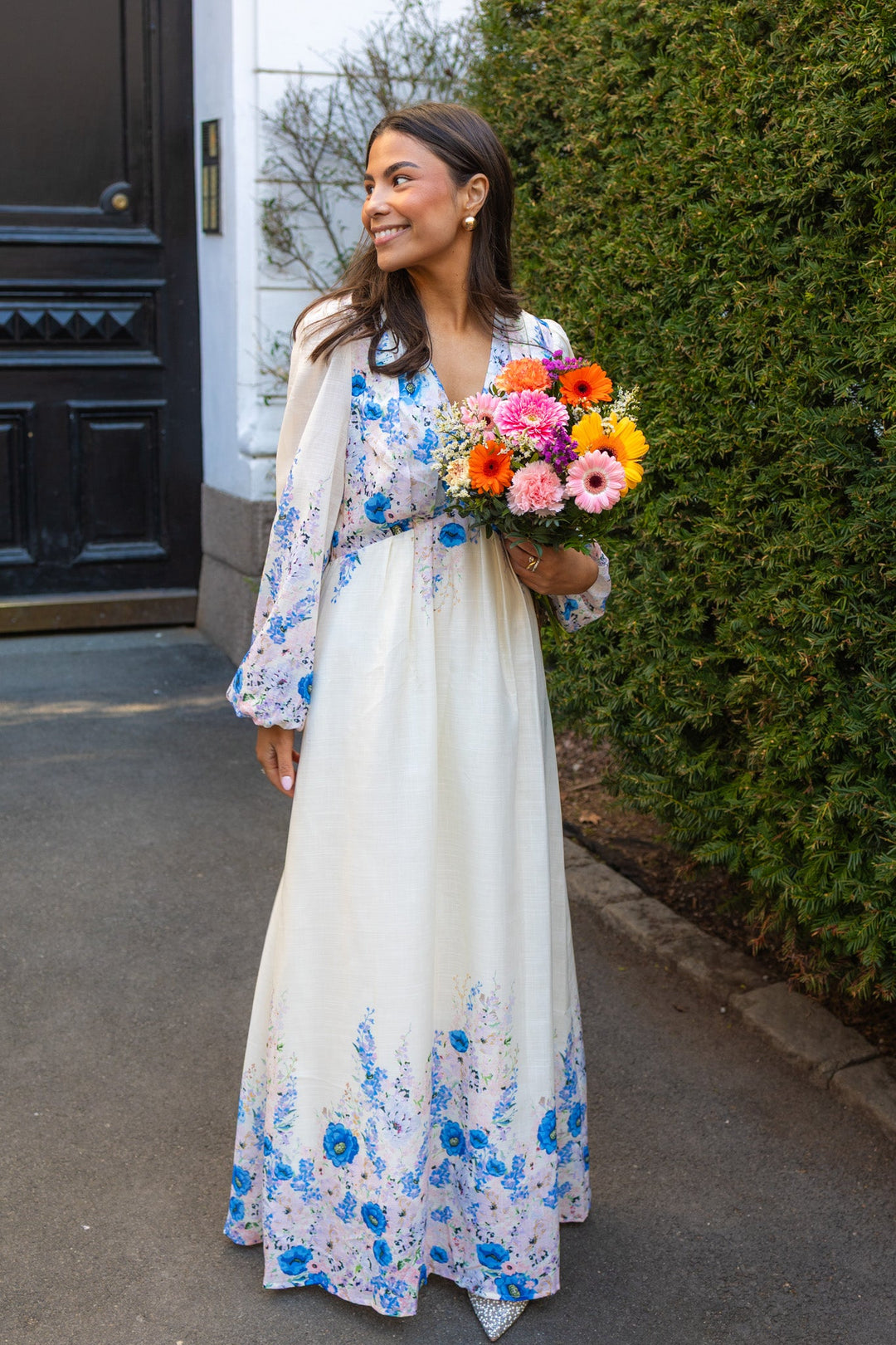 Silfi Flower Print Dress Blue | Kjoler | Smuk