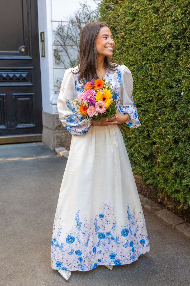 Silfi Flower Print Dress Blue | Kjoler | Smuk