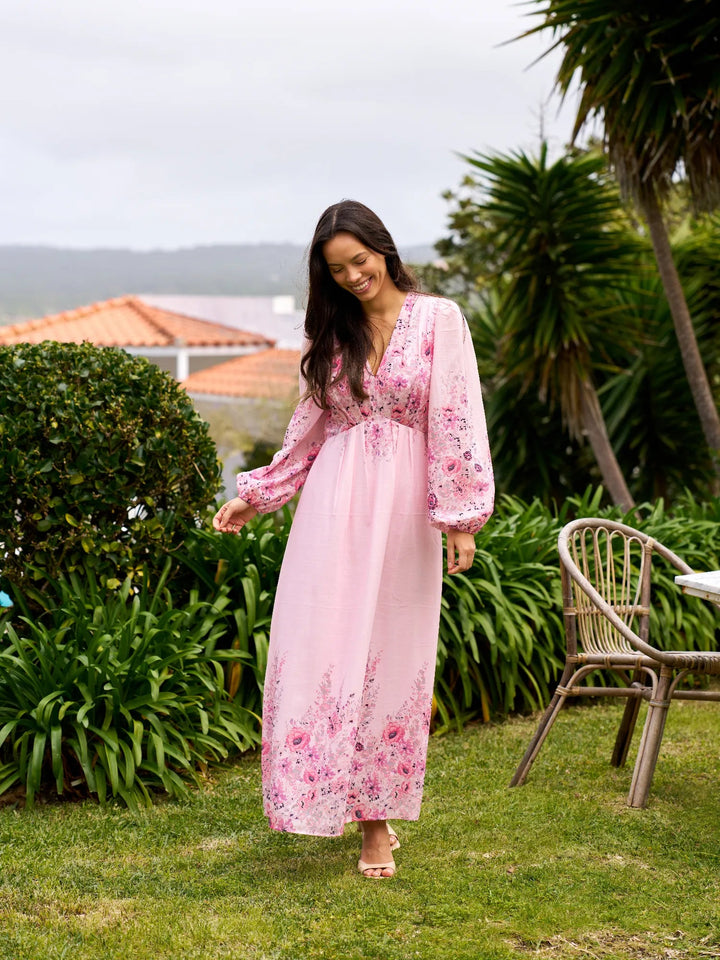 Silfi Flower Print Dress Dusty Rose | Kjoler | Smuk