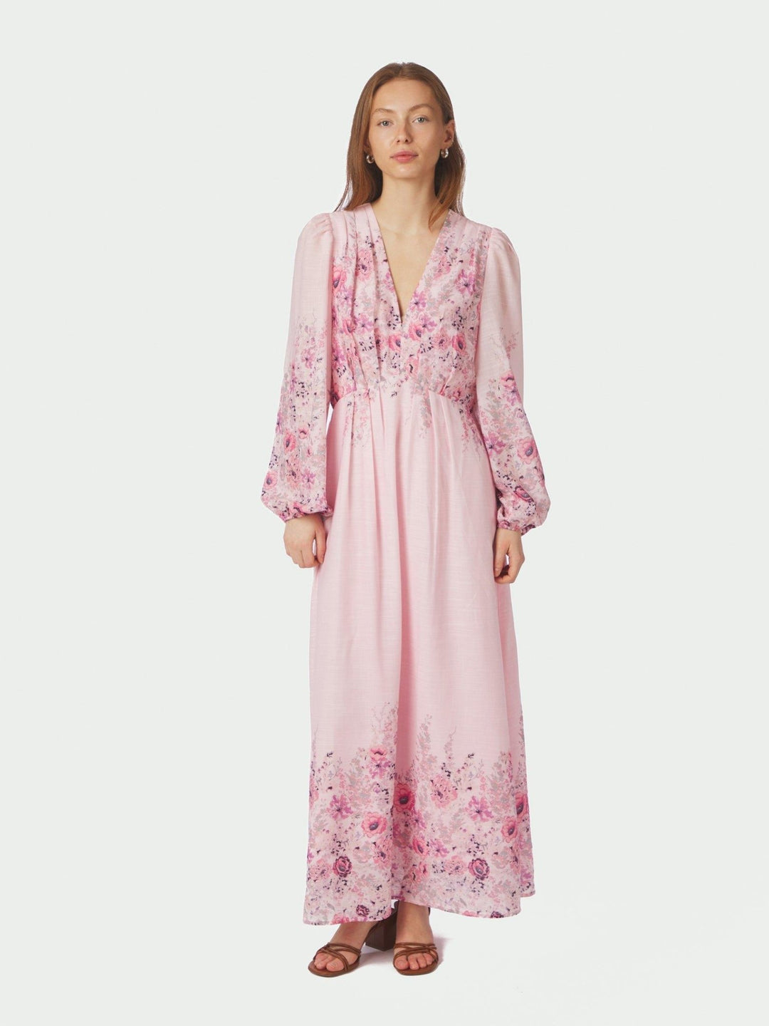 Silfi Flower Print Dress Dusty Rose | Kjoler | Smuk