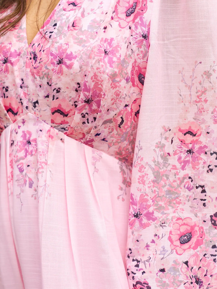 Silfi Flower Print Dress Dusty Rose | Kjoler | Smuk