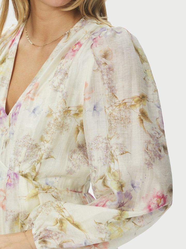 Silfi Vintage Flower Dress Off White | Kjoler | Smuk
