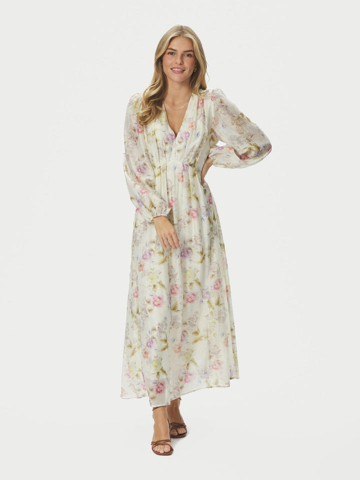 Silfi Vintage Flower Dress Off White | Kjoler | Smuk