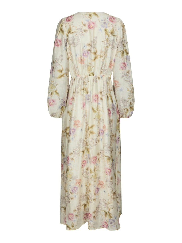 Silfi Vintage Flower Dress Off White | Kjoler | Smuk