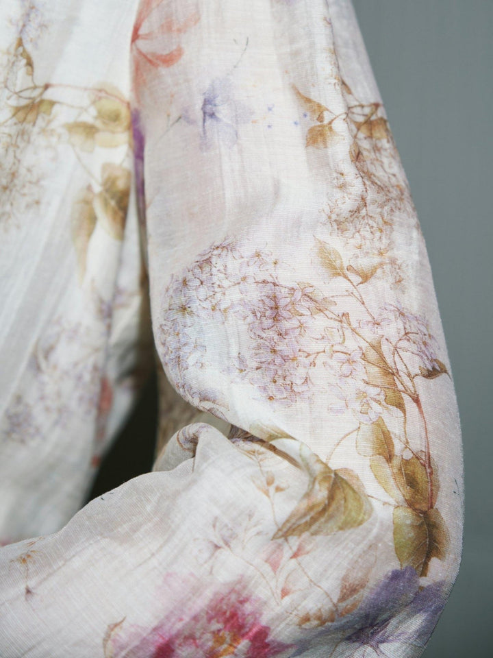 Silfi Vintage Flower Dress Off White | Kjoler | Smuk