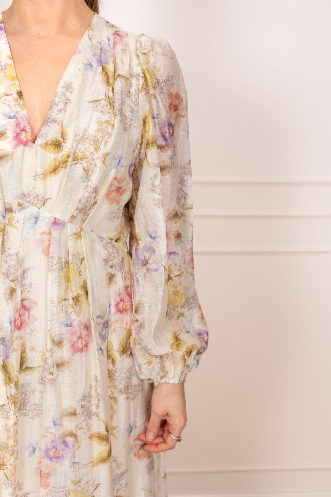 Silfi Vintage Flower Dress Off White | Kjoler | Smuk