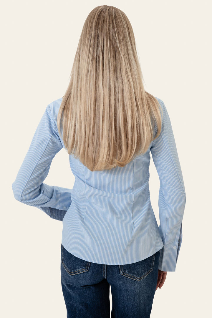 Silje Shirt Blue White Stripes | Skjorter og bluser | Smuk