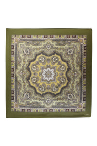 Silk Scarf 60X60 Forest Paisley