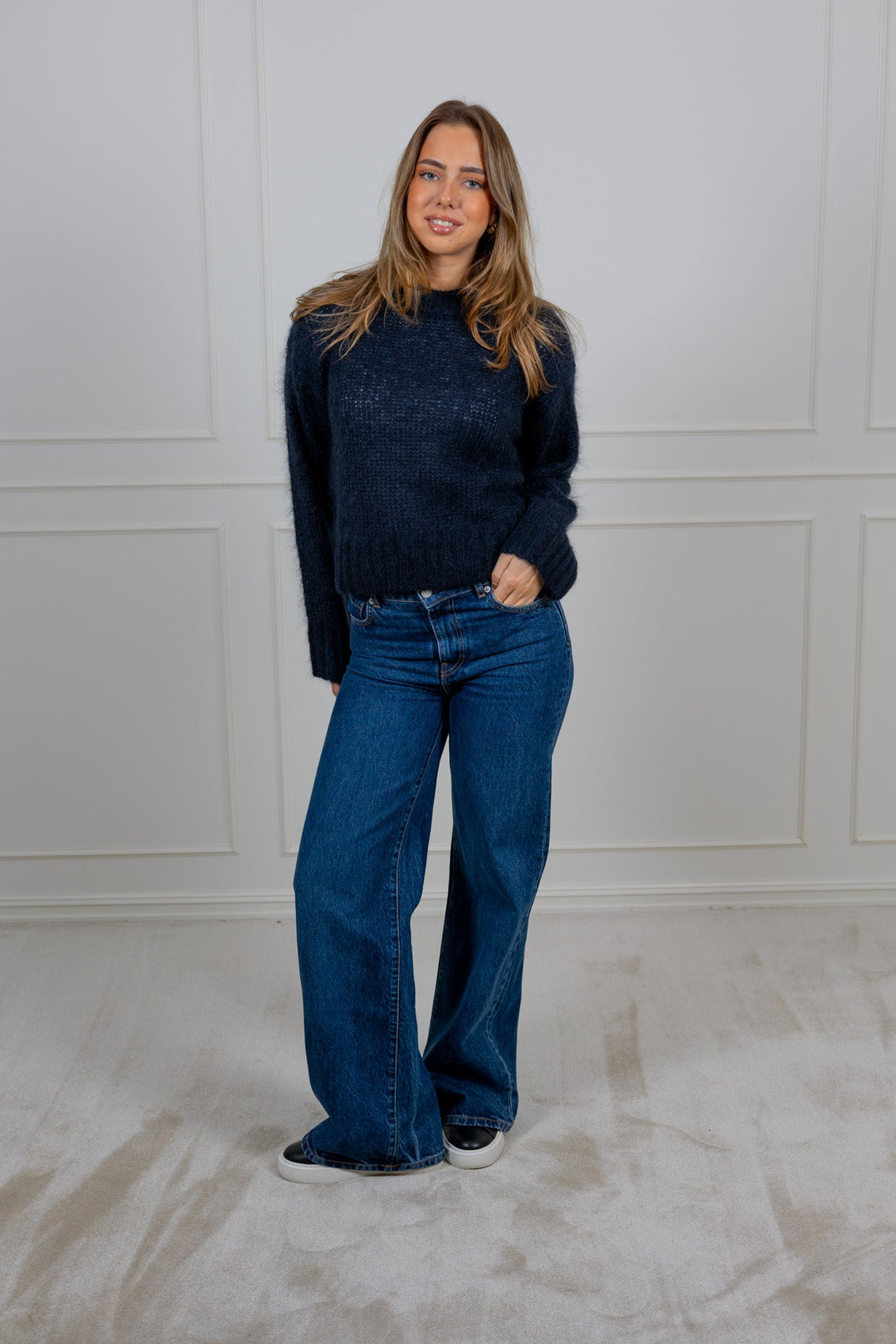 Sille Pullover Dark Navy | Genser | Smuk - Dameklær på nett