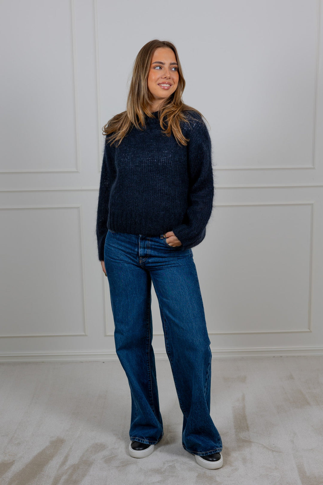 Sille Pullover Dark Navy | Genser | Smuk - Dameklær på nett