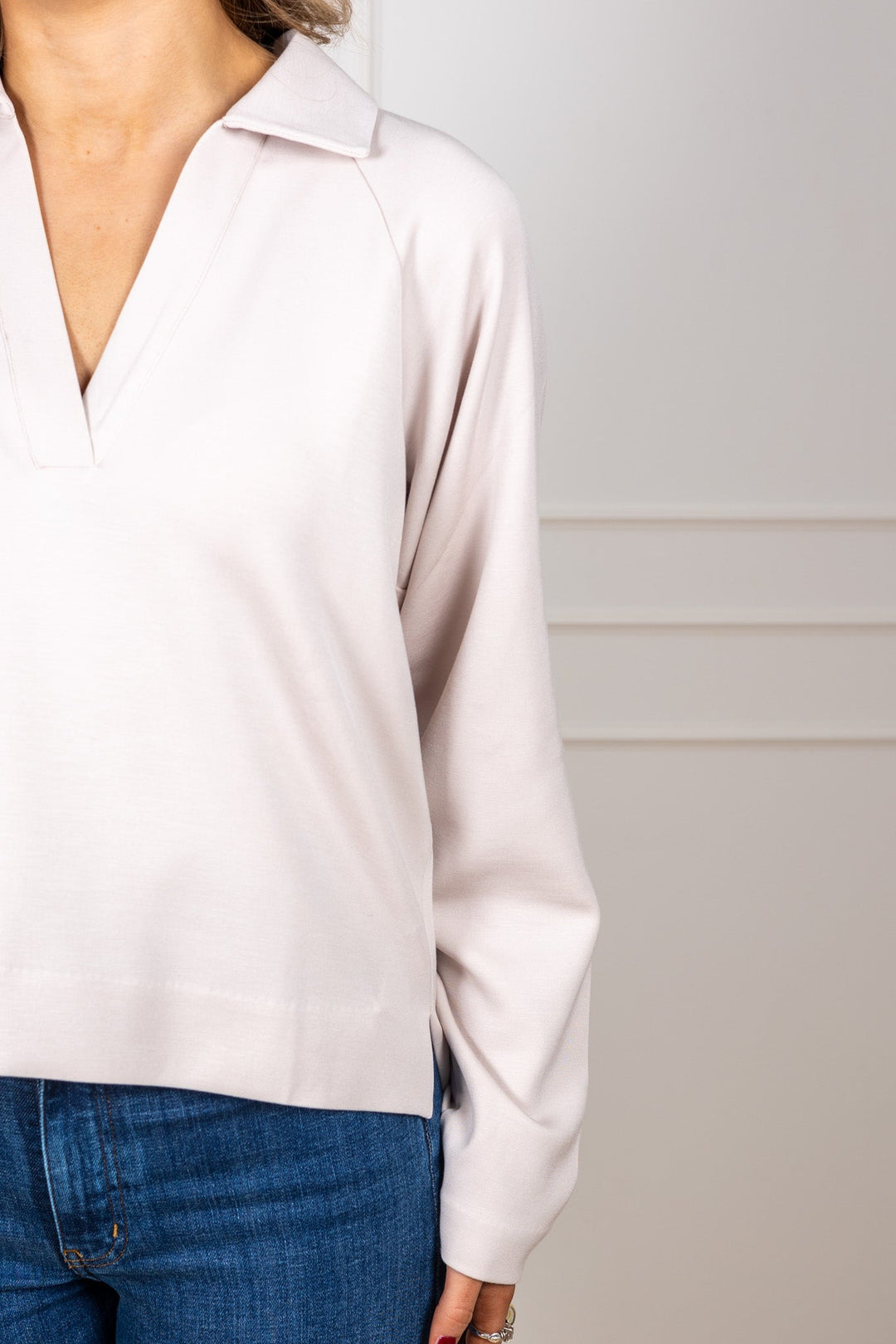 Simiw Vincentiw Polo Blouse Haze | Topper | Smuk