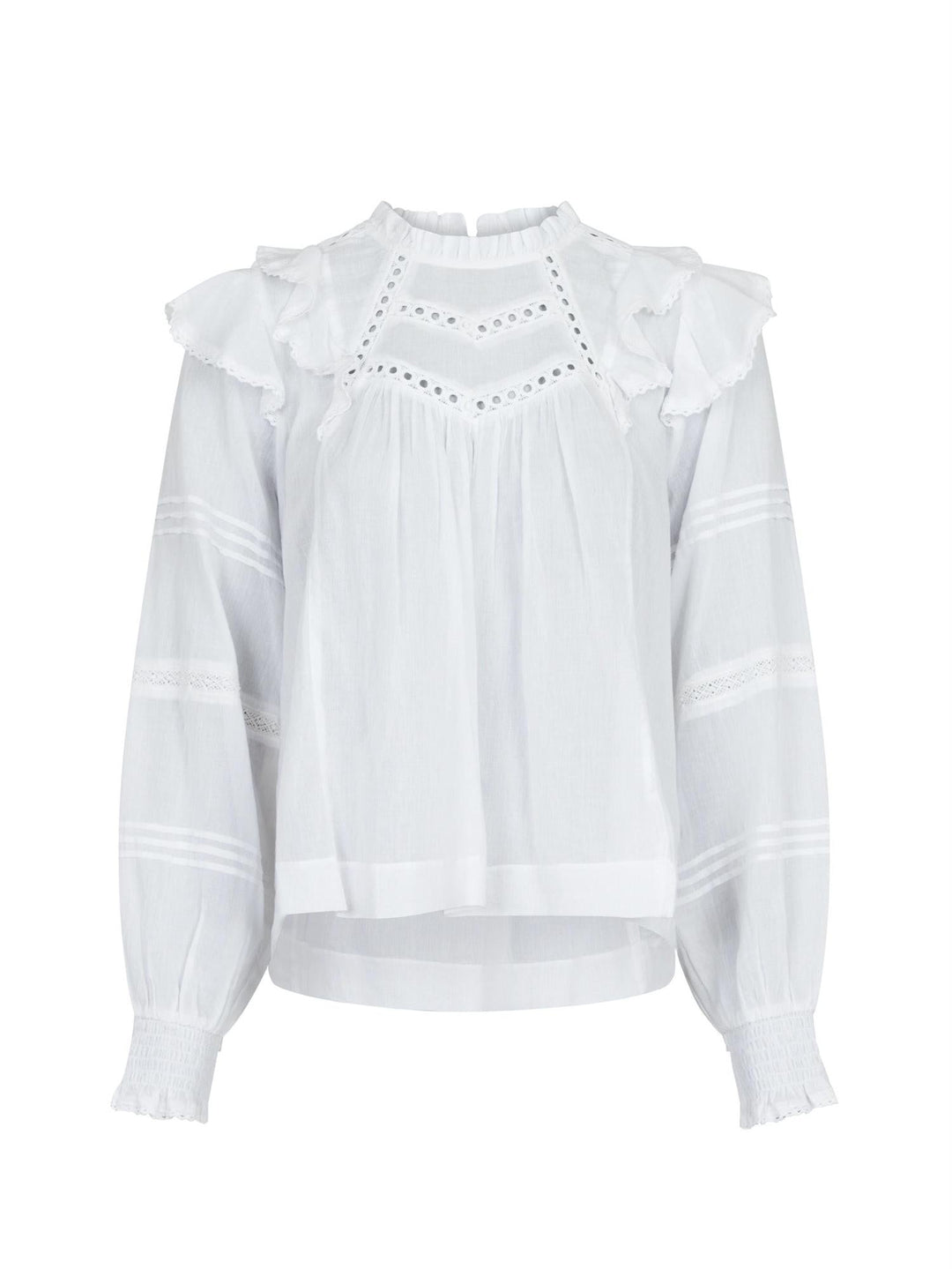 Simkie S Voile Blouse White | Skjorter og bluser | Smuk - Dameklær på nett