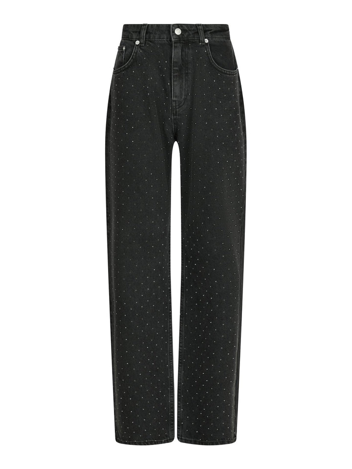 Simona Bedazzled Pants Black | Bukser | Smuk - Dameklær på nett