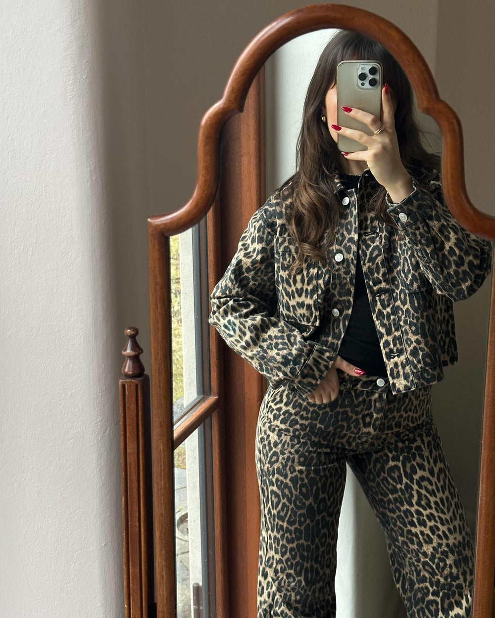 Simona Leopard Pants Leopard | Bukser | Smuk - Dameklær på nett